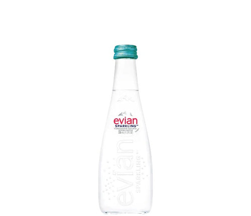 Evian Sparkling Mineral Water — 330 ml Glass | Artisanal Aqua