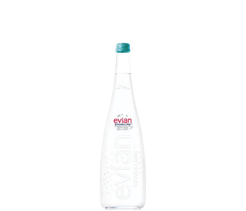 Evian Sparkling Mineral Water — 750 ml Glass | Artisanal Aqua