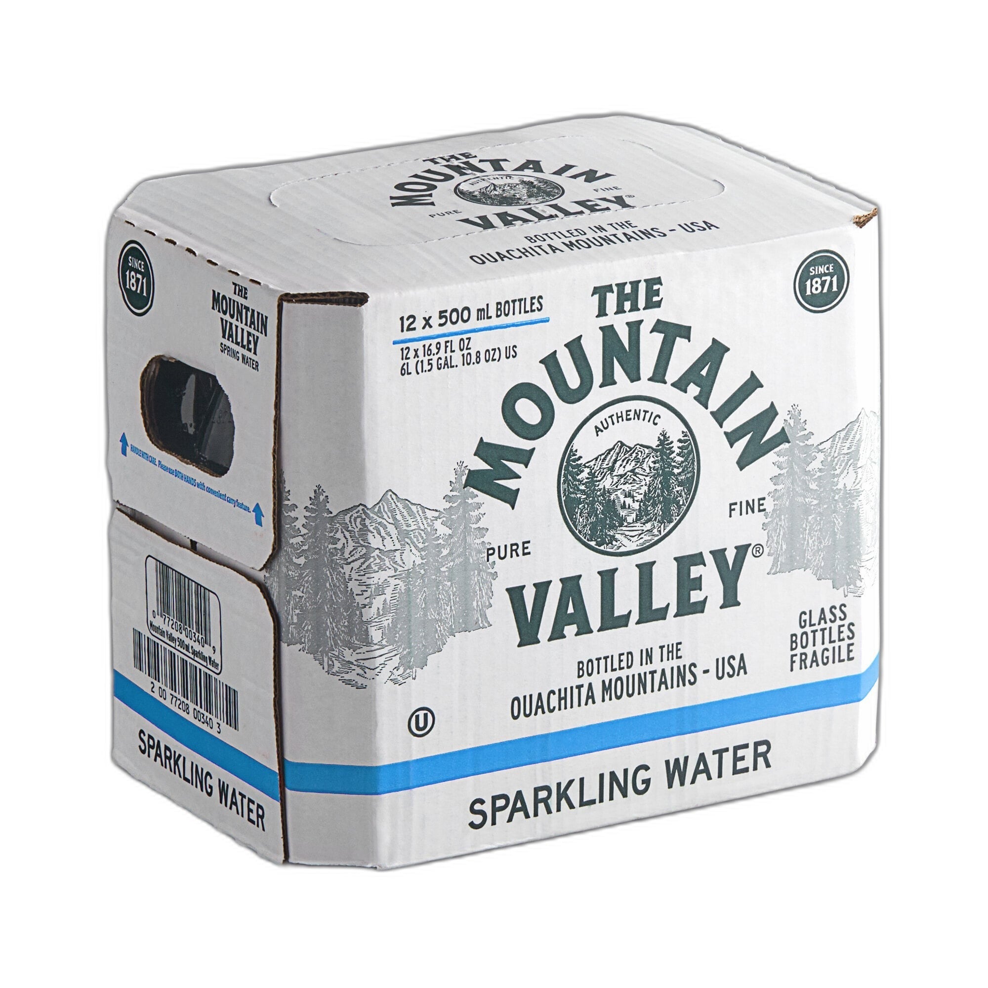 Mountain Valley Sparkling Mineral Water — 500 ml Glass