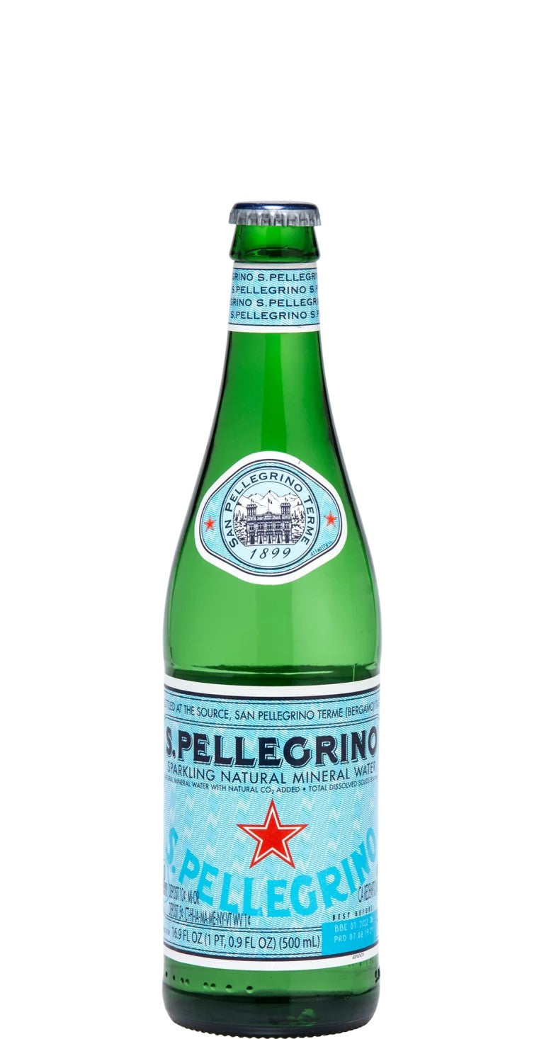 San Pellegrino Sparkling Mineral Water — 500 ml Glass