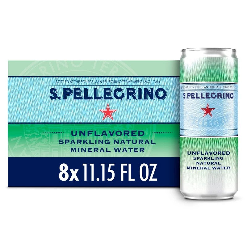 San Pellegrino Sparkling Mineral Water — 330 ml Can