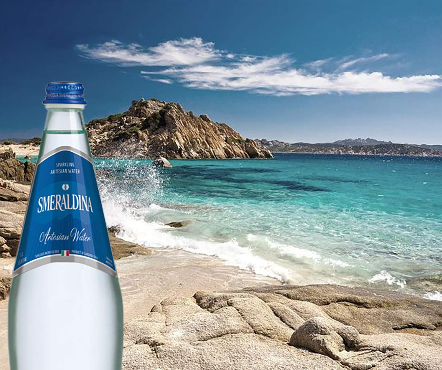 Smeraldina Sparkling Mineral Water — 1 L Glass