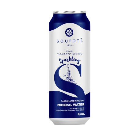Souroti Sparkling Mineral Water — 330 ml Can | Artisanal Aqua