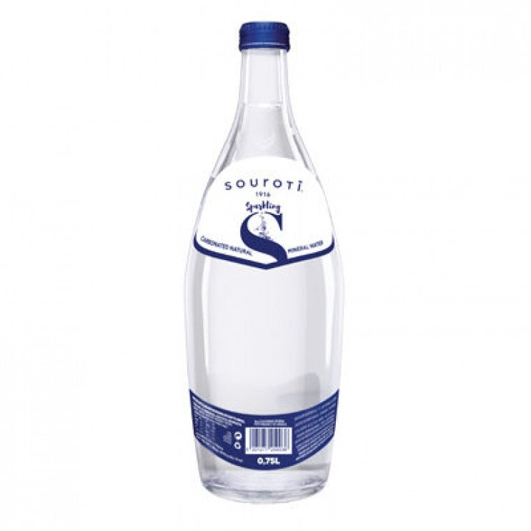Souroti Sparkling Mineral Water — 750 ml Glass | Artisanal Aqua