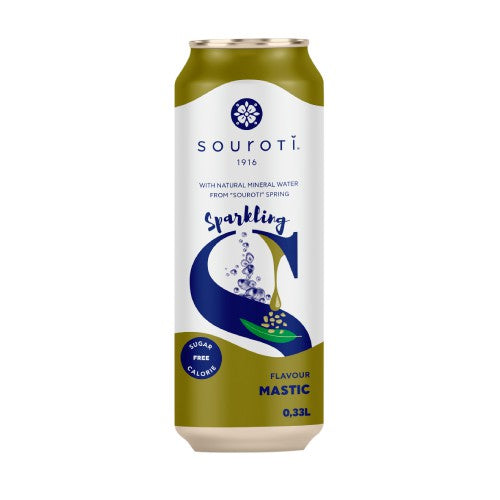 Souroti Mastic Sparkling Water — 330 ml Can | Artisanal Aqua