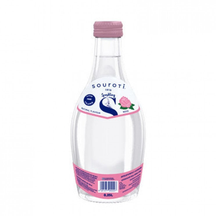 Souroti Rose Sparkling Water — 250 ml Glass | Artisanal Aqua