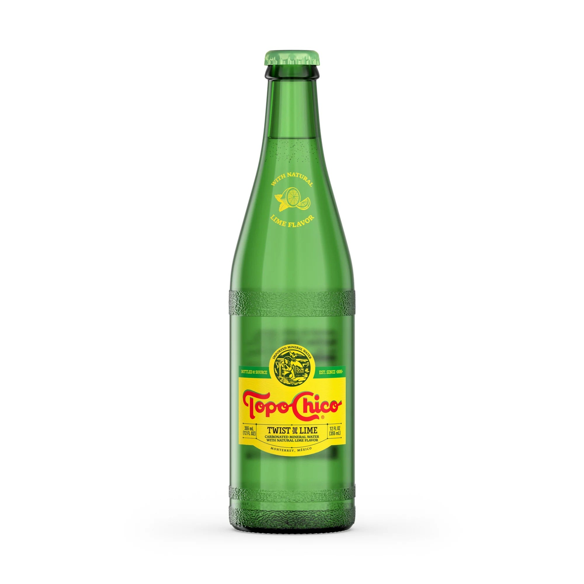 Topo Chico Lemon Lime Sparkling Water — 355 ml Glass
